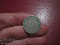 1905 10 pfennig letter D