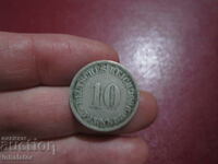 1906 10 pfennig letter F