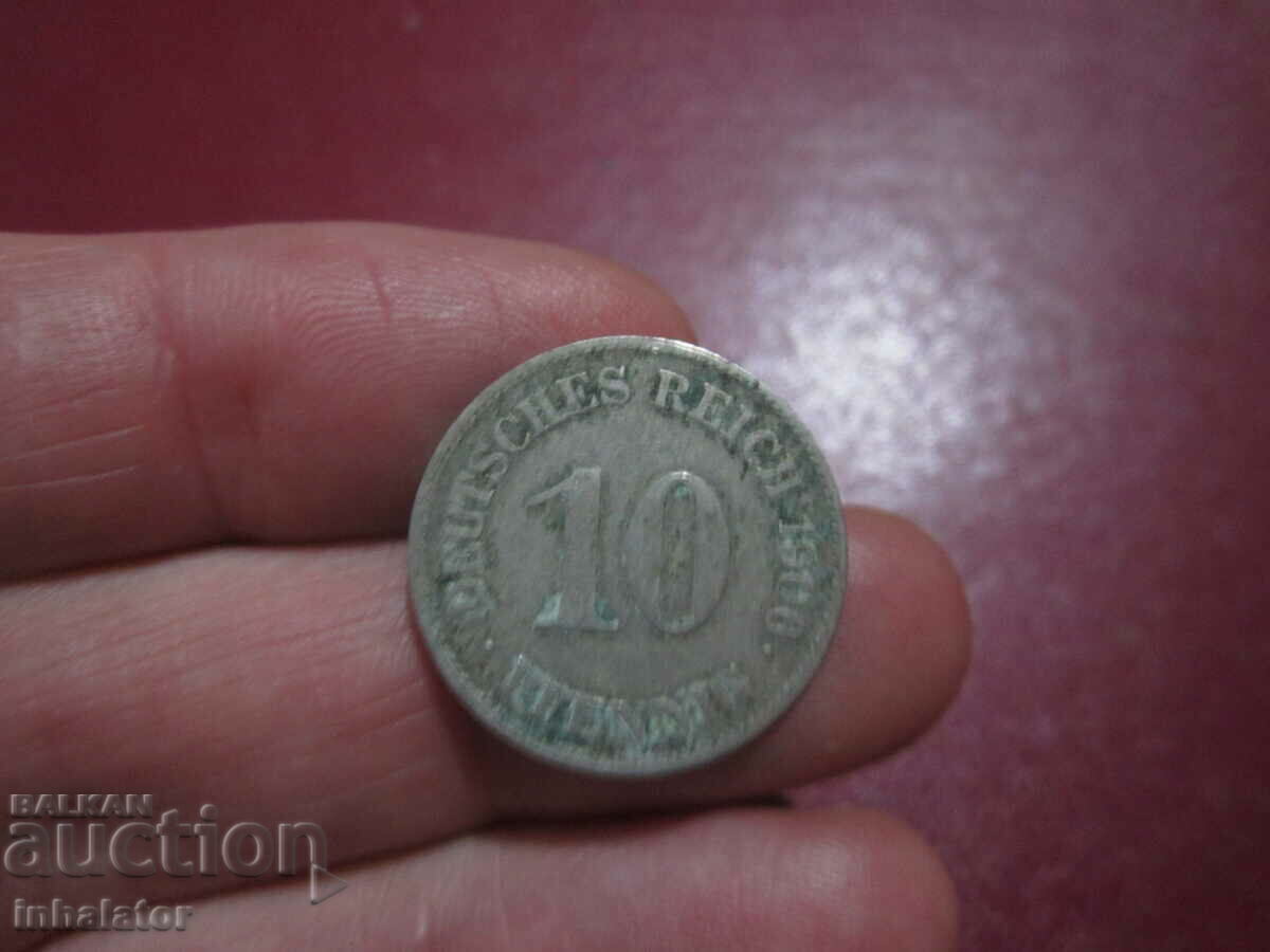 1906 10 pfennig letter E