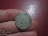 1906 10 pfennig letter D