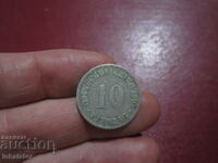 1908 10 pfennig γράμμα D