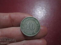 1907 10 pfennig letter A