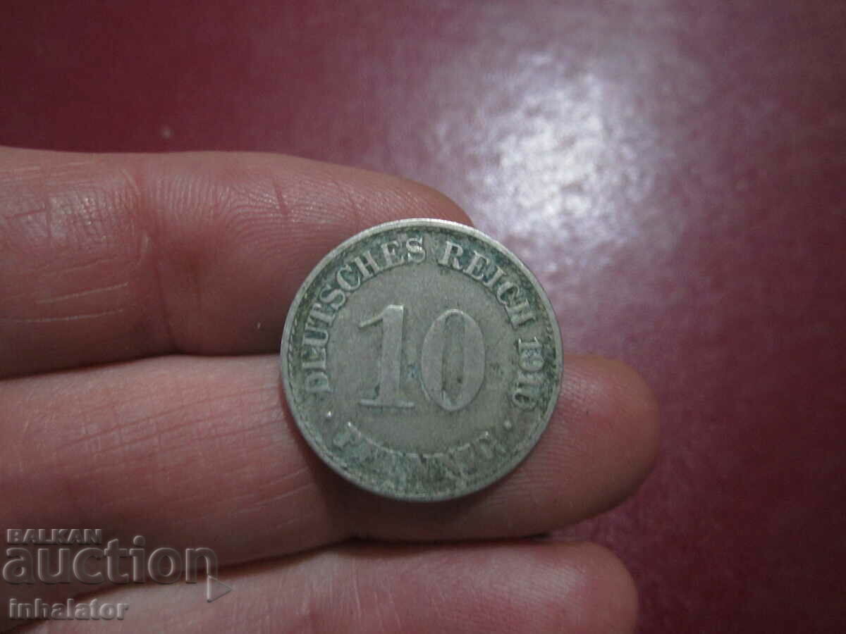 1910 10 pfennig letter A
