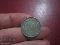 1911 10 pfennig letter J