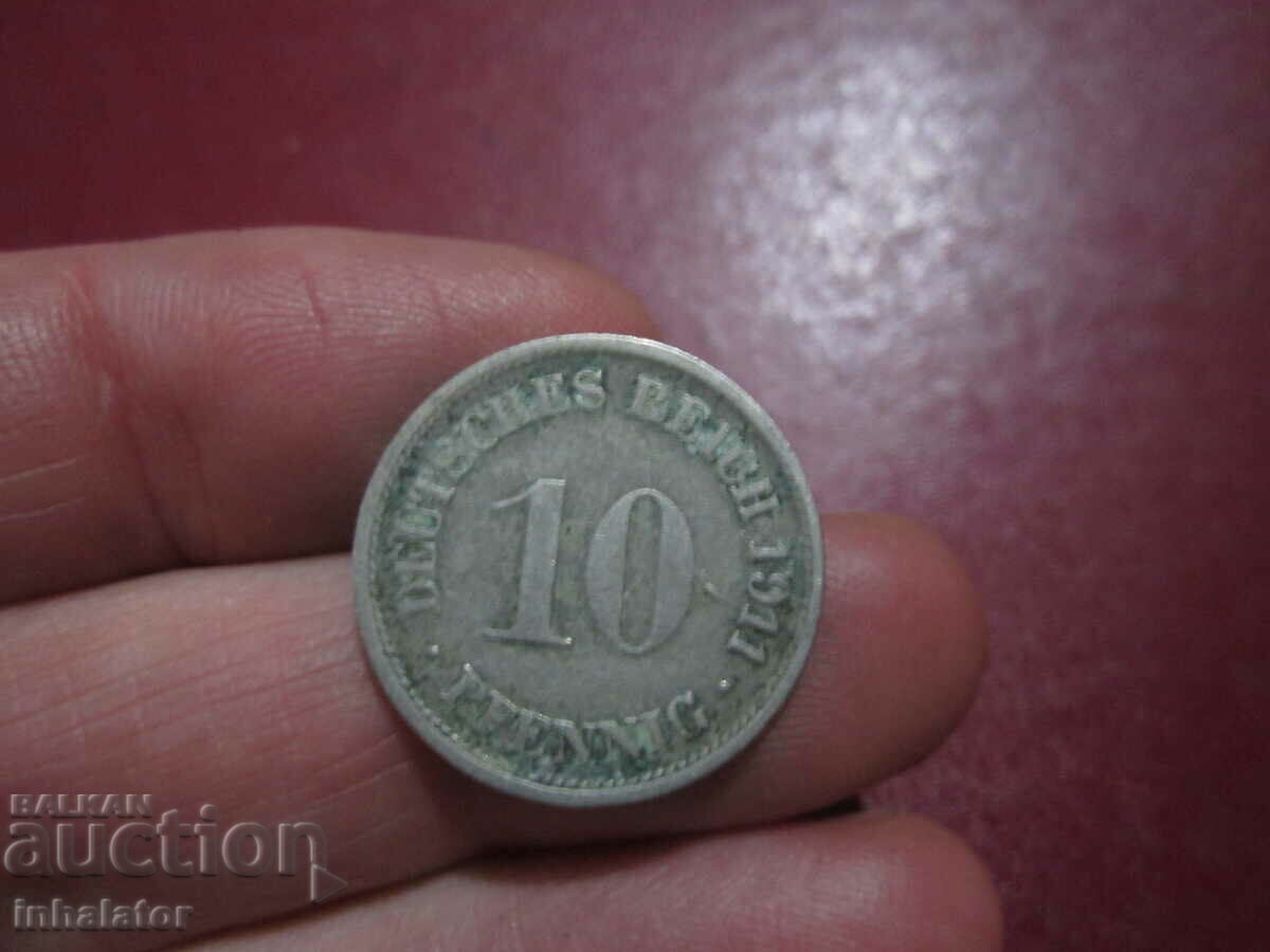 1911 10 pfennig γράμμα F