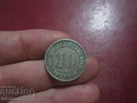 1915 10 pfennig letter A