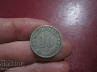 1915 year 10 pfennig letter D