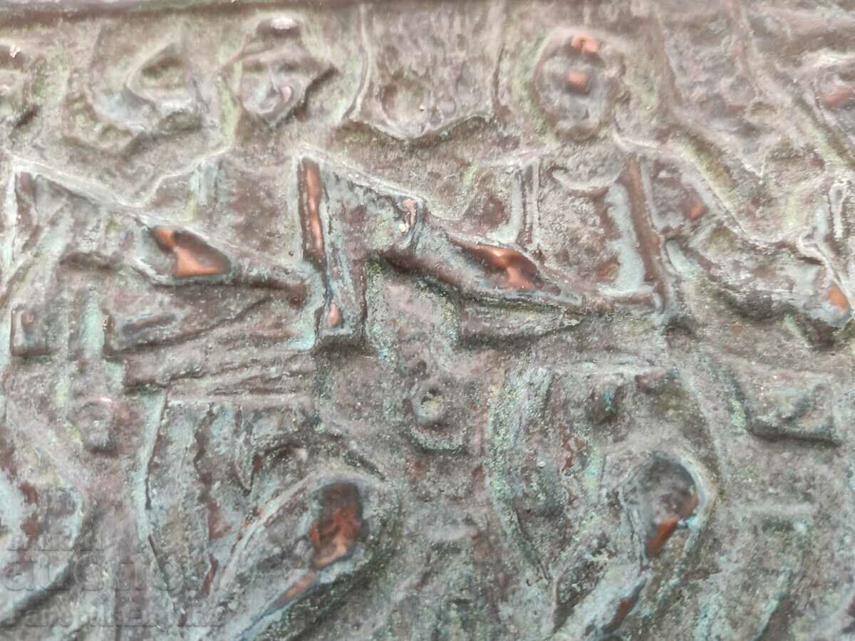 Rare copper bas-relief 1971 Balkan Festival Ohrid - 5 Rare copper bas-relief 1971 Balkan Festival Ohrid - 5