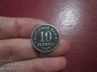 1917 10 pfennig litera F fier