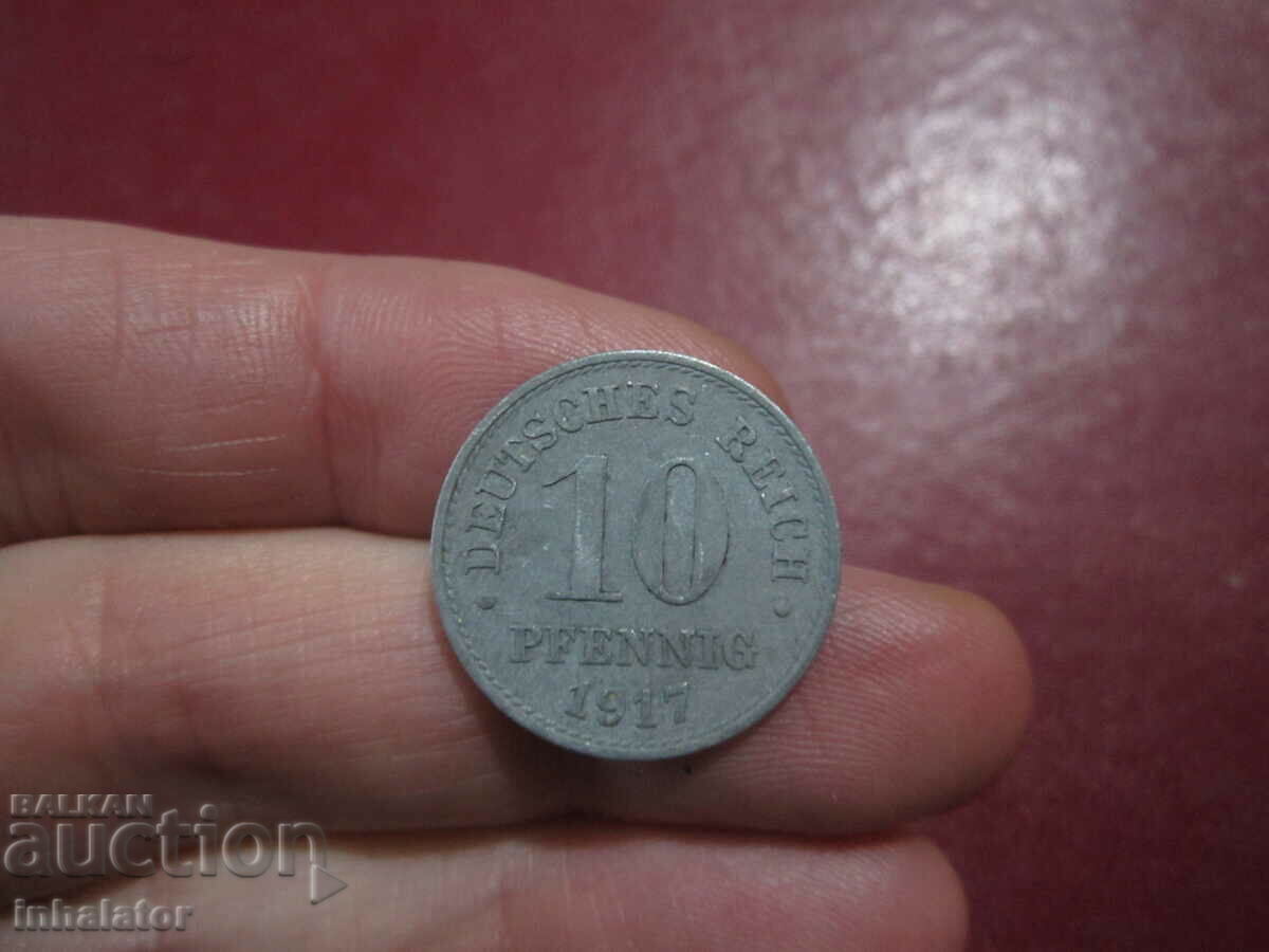 1917 10 pfennig ZINC