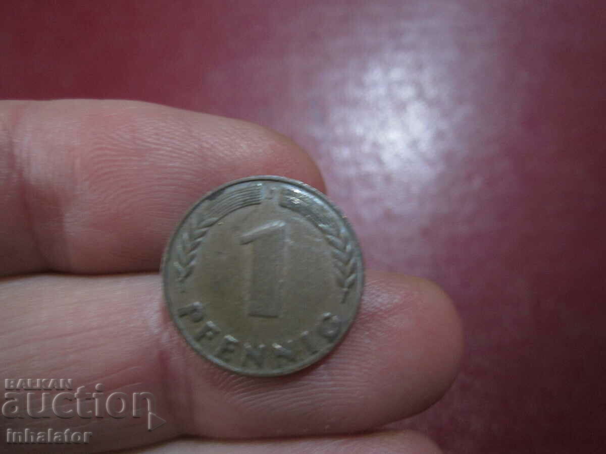 1949 1 pfennig litera J