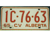 Καναδική πινακίδα κυκλοφορίας ALBERTA 1965