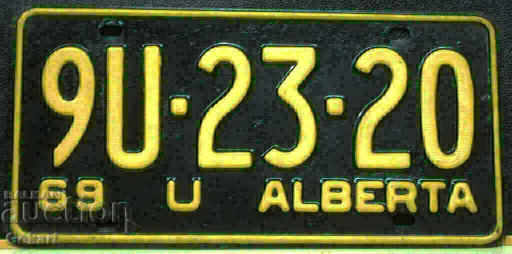 Канадски регистрационен номер Табела ALBERTA 1969