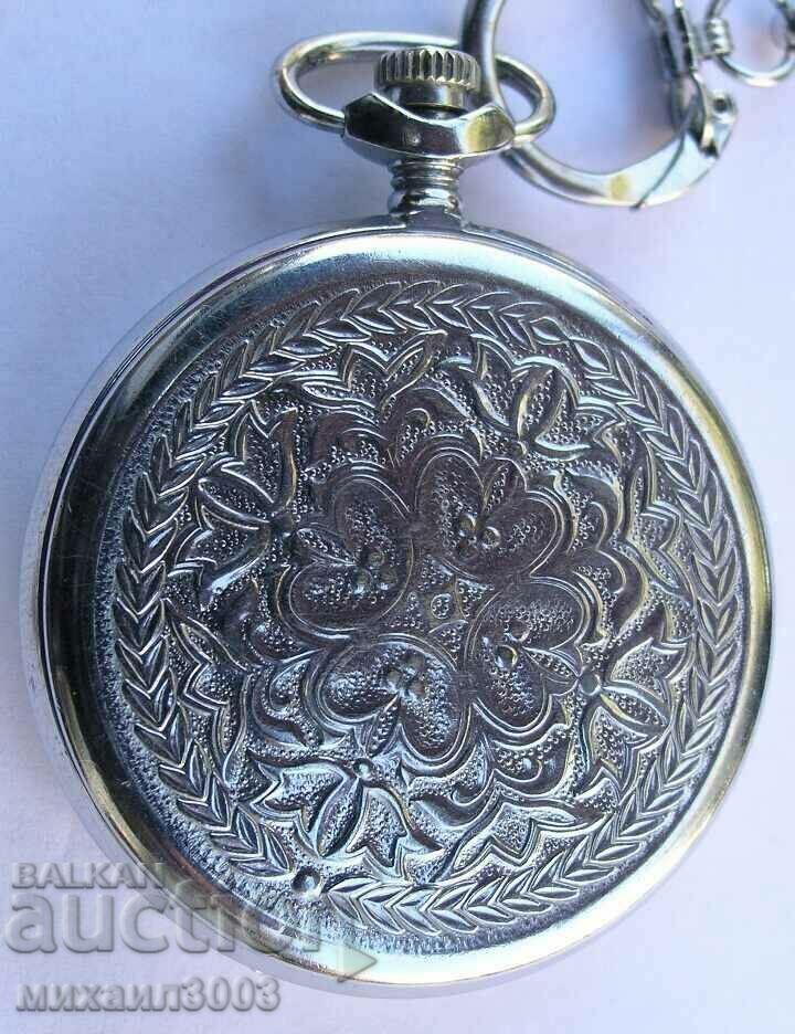 RUSSIAN ZIPPER POCKET WATCH WITH CHAIN - 5