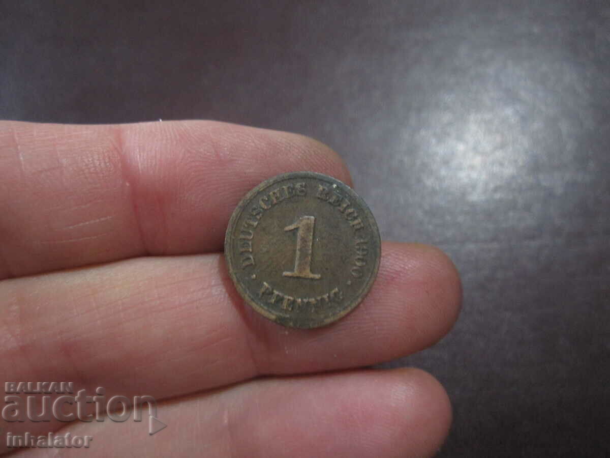1900 letter - F - 1 pfennig Germany