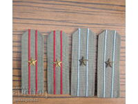 two sets of Bulgarian military epaulettes Major Air Force and Land
