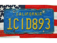 American registration number Plate CALIFORNIA