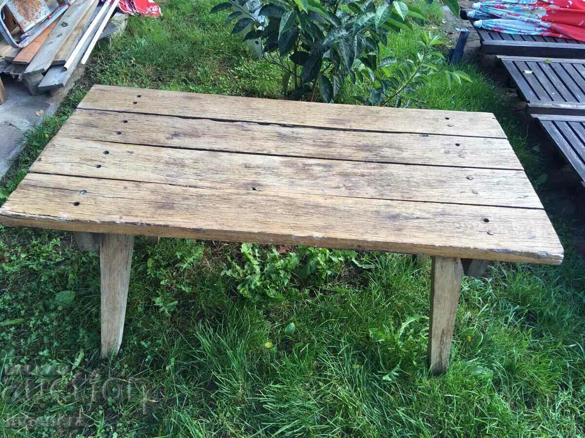 TABLE WOODEN OLD SOLID WOOD OAK RUSTIC GREAT