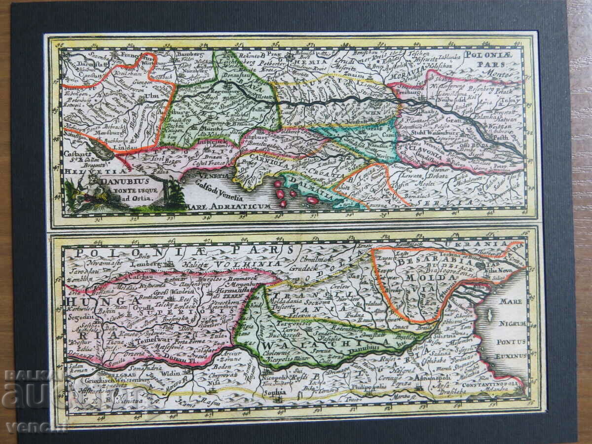 MAP - DANUBE RIVER, BULGARIA -1724 - COPY MAP - DANUBE RIVER, BULGARIA -1724 - COPY