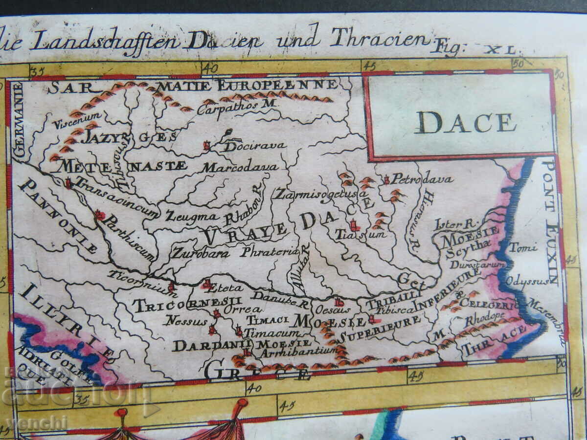 MAP - DACIA, THRACIA - 1719 - COPY with price 3.99 BGN | € 2.04 MAP - DACIA, THRACIA - 1719 - COPY with price 3.99 BGN | € 2.04