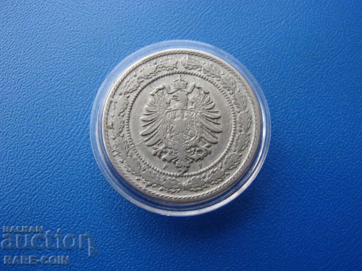 RS(45)  Германия-20 пфенига 1888 F-Щутгарт-малък герб-рядка с цена € 25.56 | 49.99 лв.