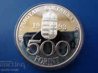 RS(45) Hungary- 500 forints 1993- Matt Glanz- many small mintage