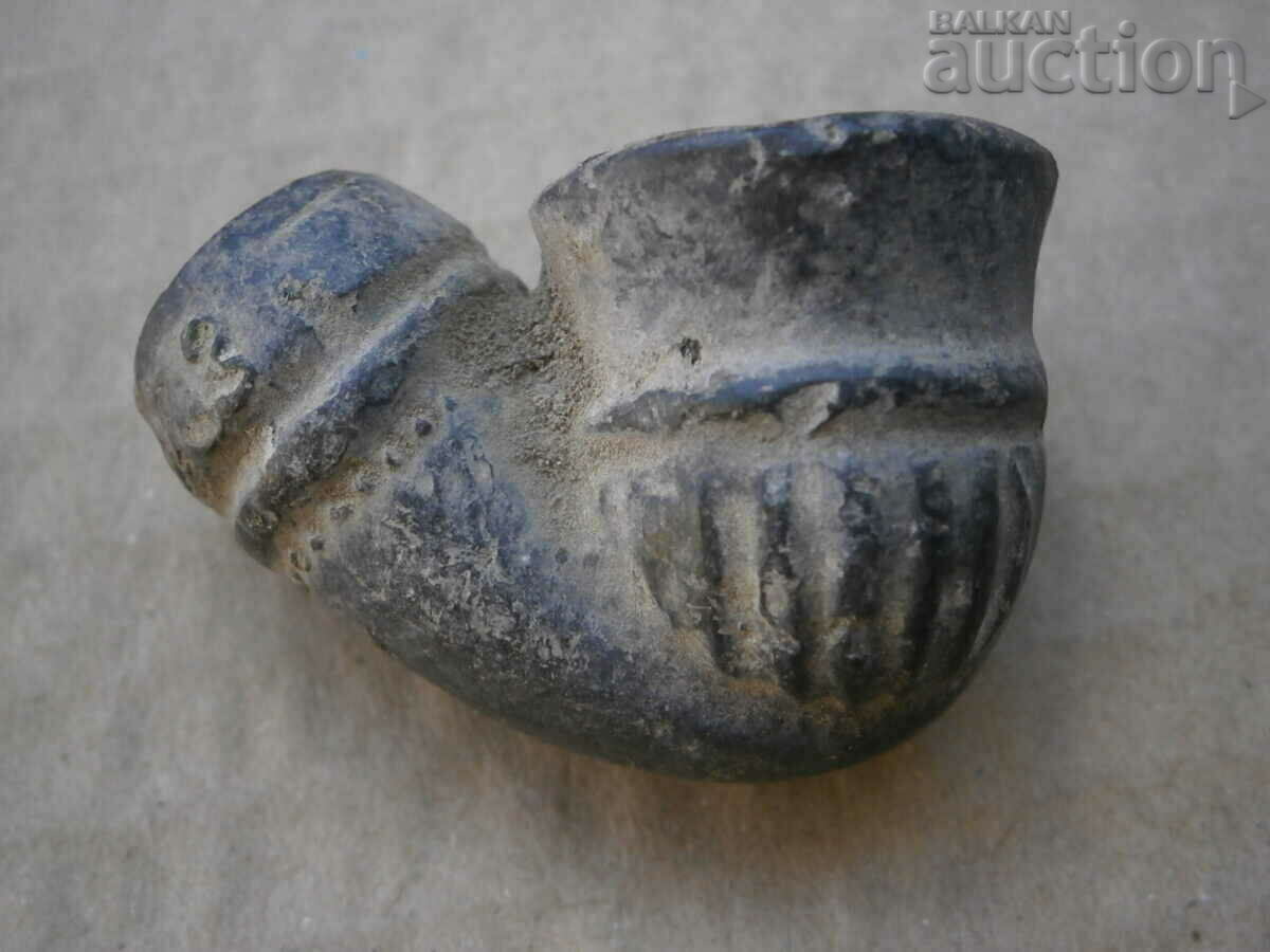 Auction antique ceramic primitive pipe chibuk pipe Auction antique ceramic primitive pipe chibuk pipe