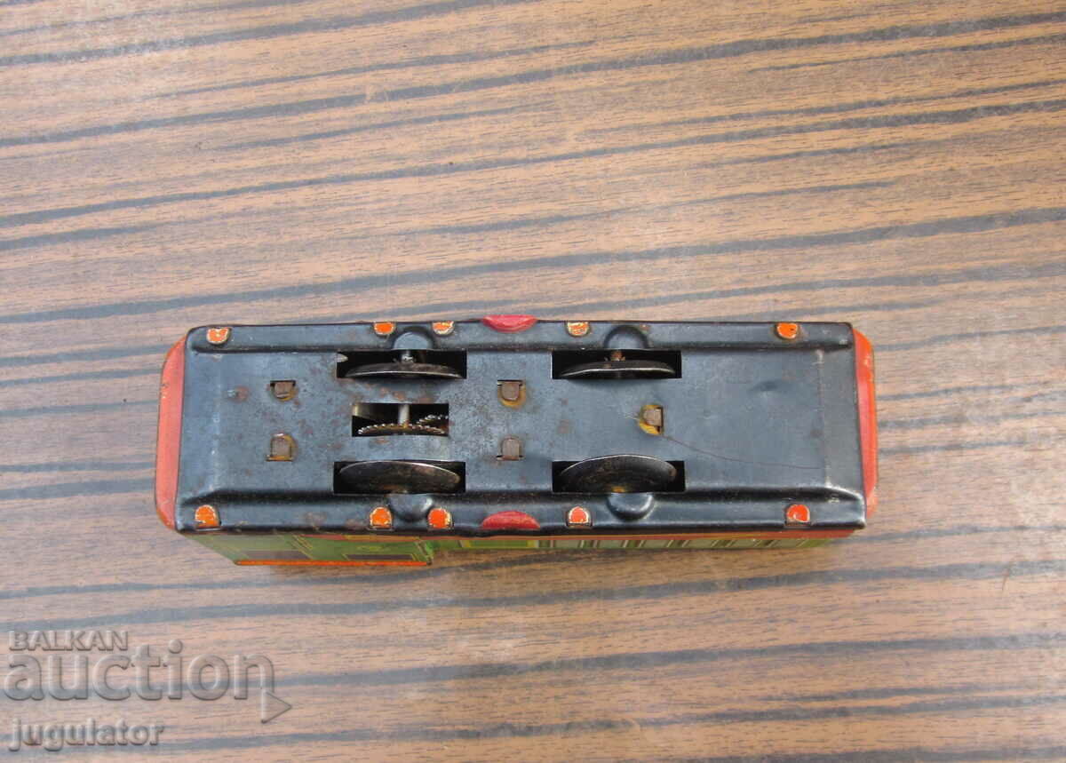 old Russian mechanical metal sheet metal toy locomotive - 6 old Russian mechanical metal sheet metal toy locomotive - 6