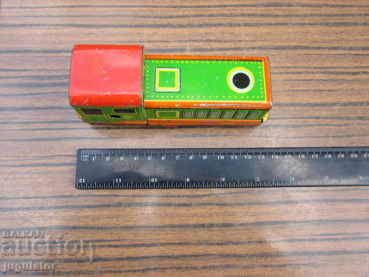 old Russian mechanical metal sheet metal toy locomotive - 7 old Russian mechanical metal sheet metal toy locomotive - 7