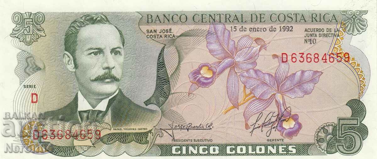 5 coloana 1992, Costa Rica
