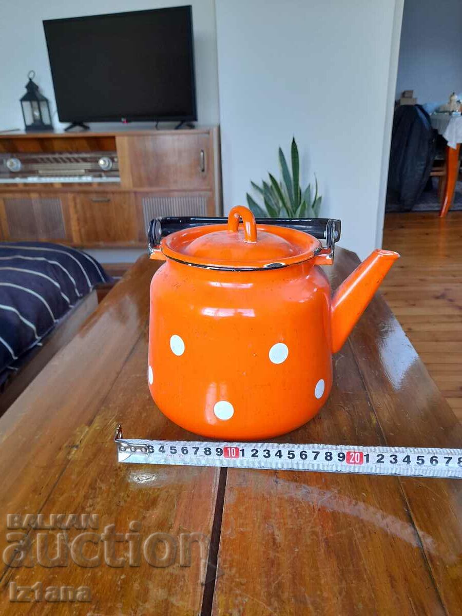 Auction Old enamel teapot Auction Old enamel teapot