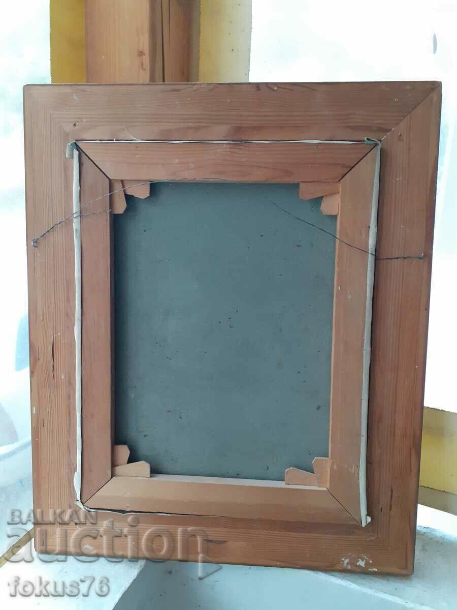 Παράδοση Όμορφη ελαιογραφία σε καμβά - δερμάτινη κορνίζα με υπογραφή Παράδοση Όμορφη ελαιογραφία σε καμβά - δερμάτινη κορνίζα με υπογραφή