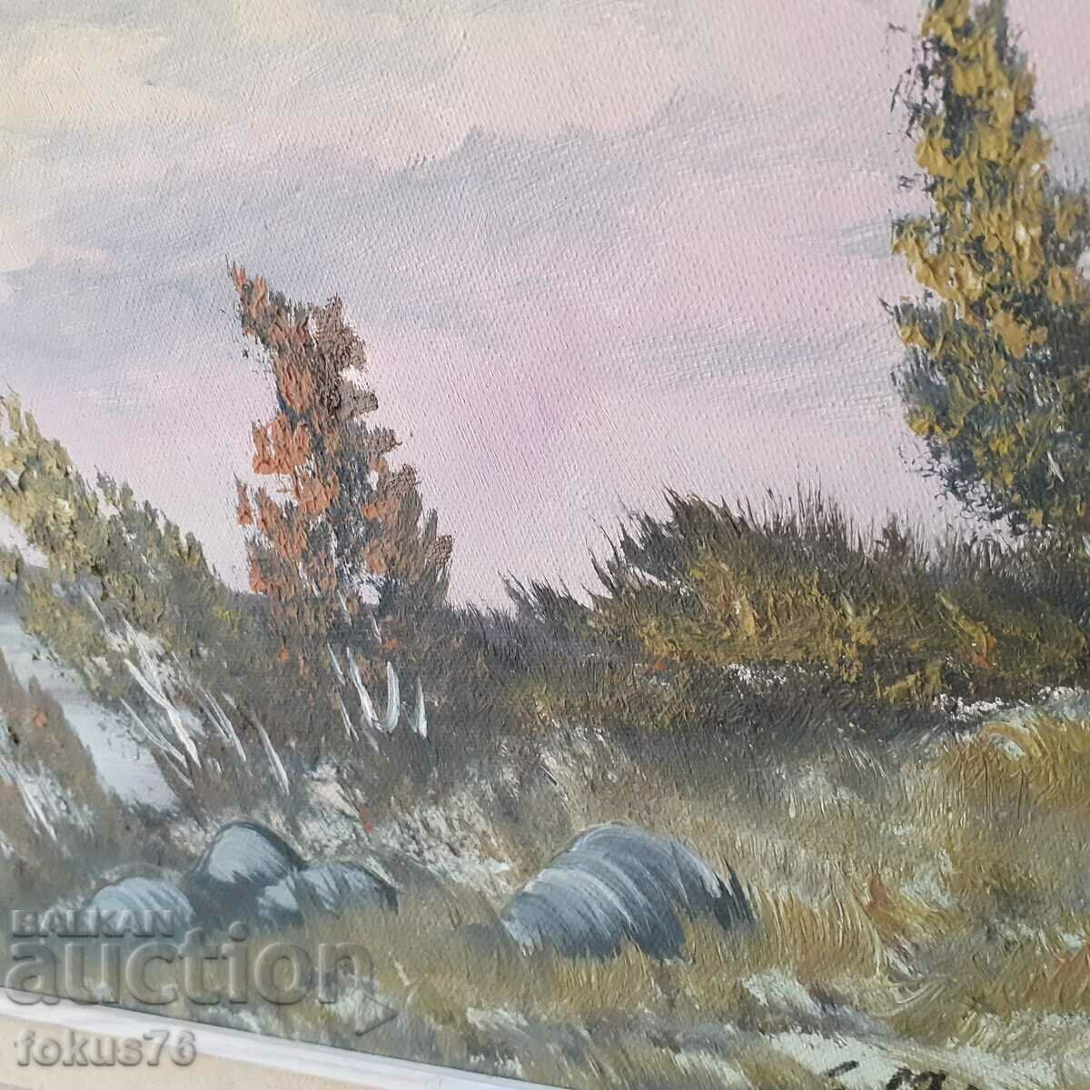 Great master painting oil on canvas signature frame - 5 Great master painting oil on canvas signature frame - 5