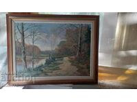 Great master painting oil on canvas signature frame