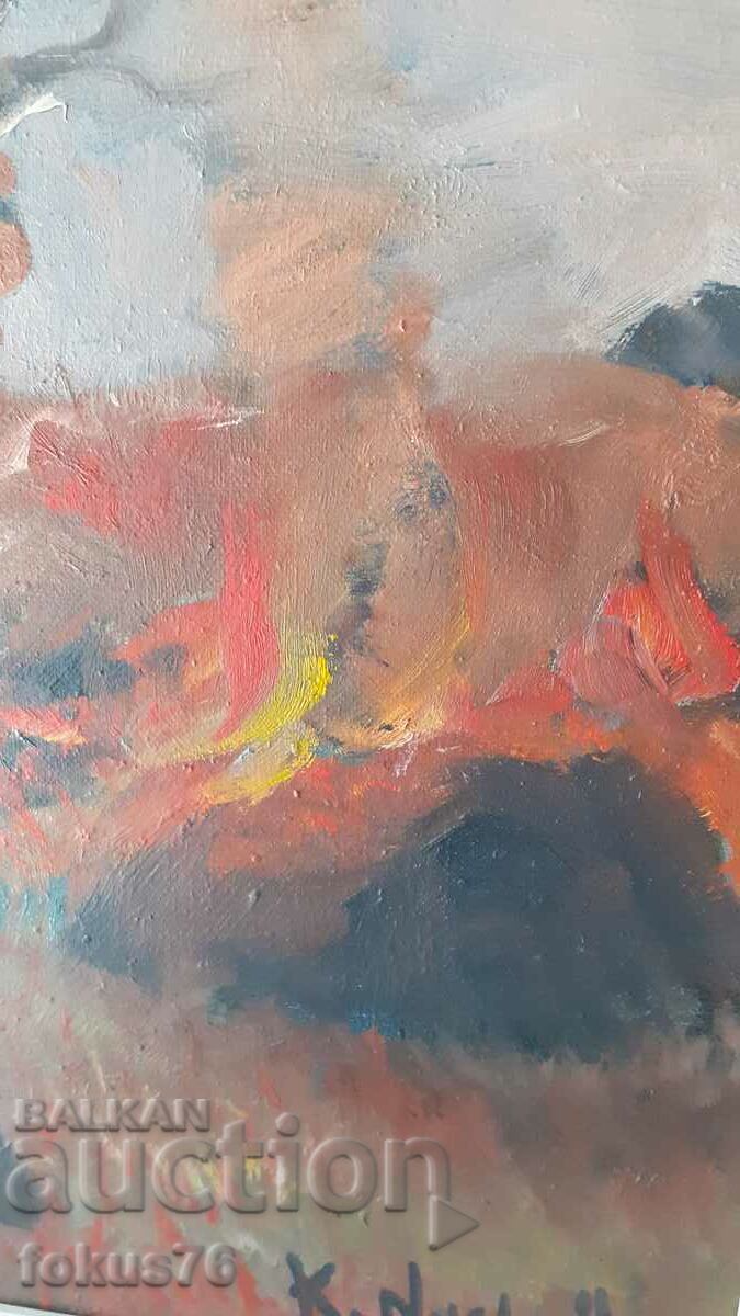 Delivery of Unique master painting oil on canvas signed frame Delivery of Unique master painting oil on canvas signed frame