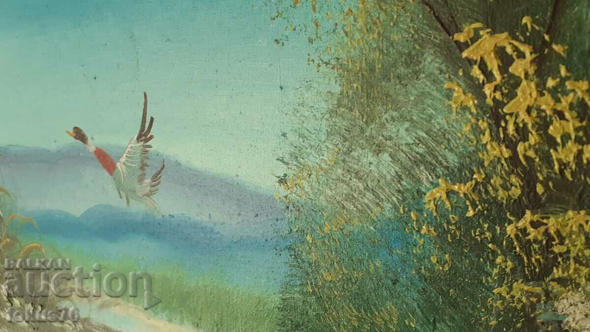 Delivery of Beautiful oil painting on canvas signature frame Delivery of Beautiful oil painting on canvas signature frame