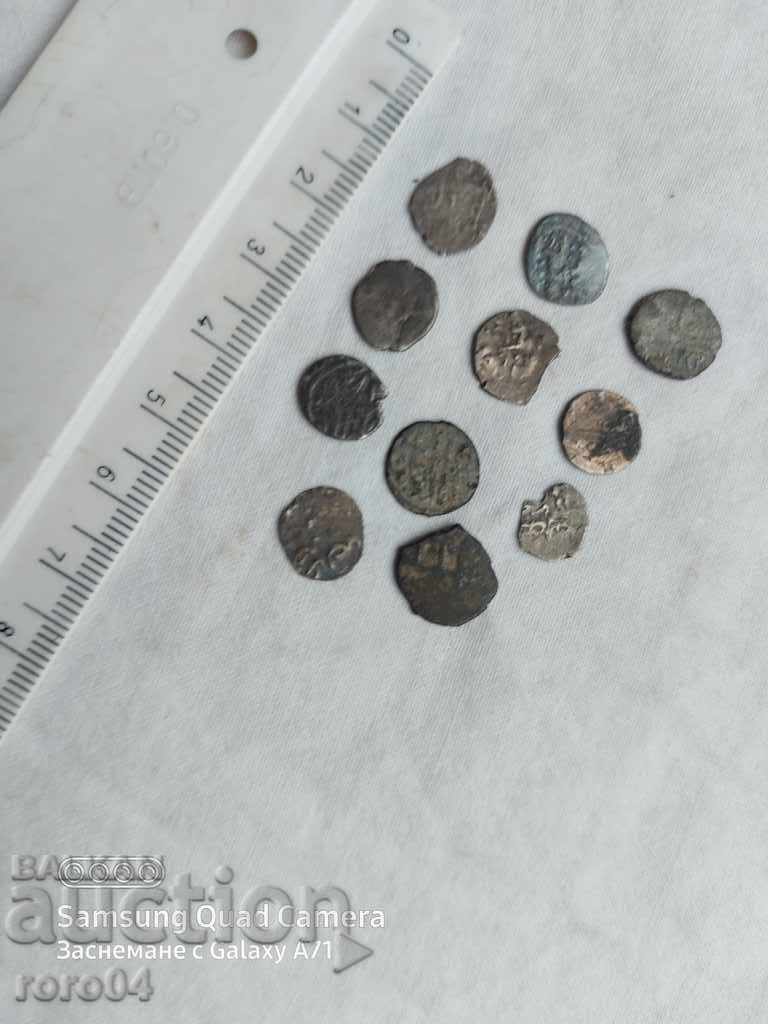 OTTOMAN SILVER COINS - 11 PIECES - 6 OTTOMAN SILVER COINS - 11 PIECES - 6