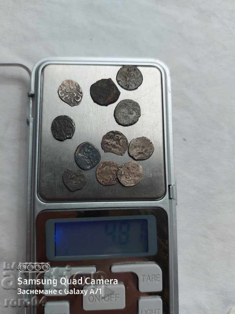 OTTOMAN SILVER COINS - 11 PIECES - 7 OTTOMAN SILVER COINS - 11 PIECES - 7
