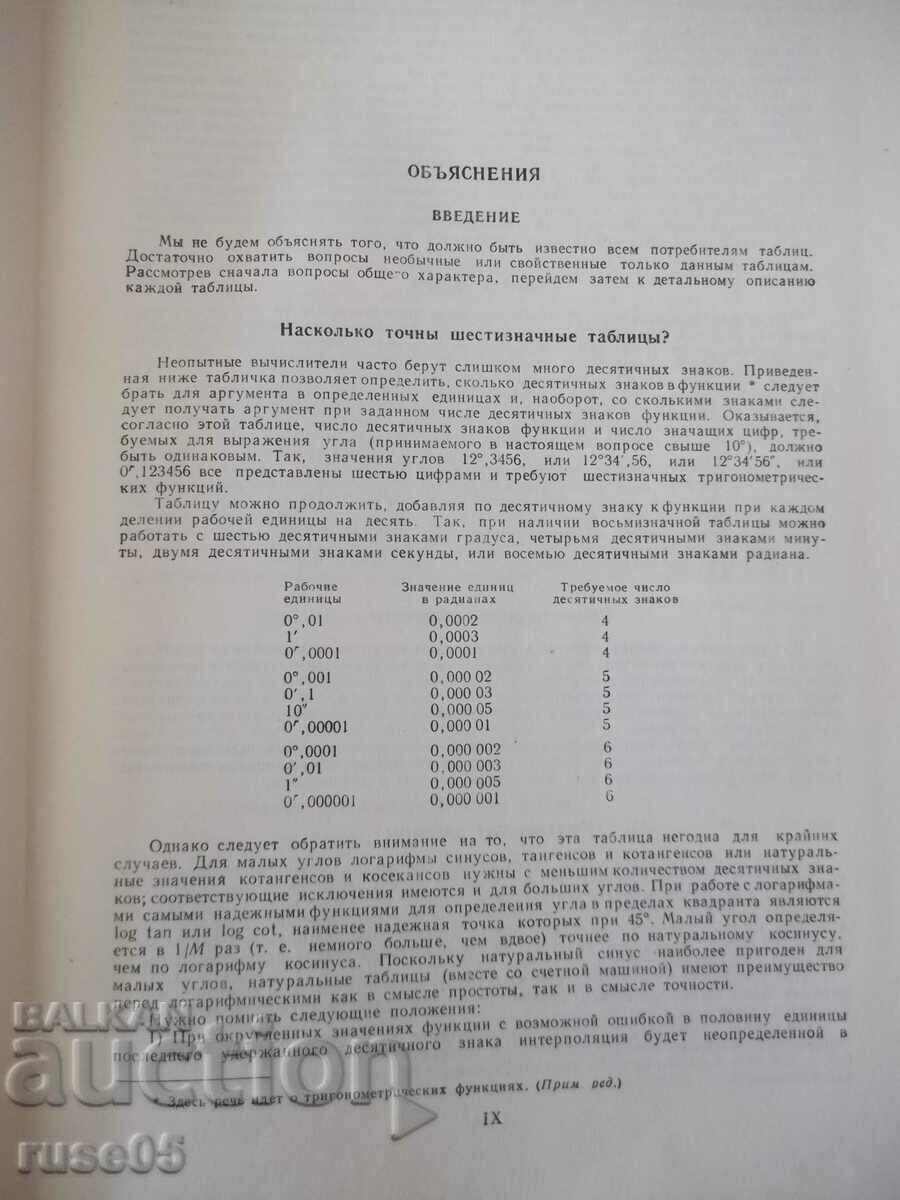 Book "Six significant mathematics. Chambers tables - L. Comrie" - 576 st with price 10.00 BGN | € 5.11