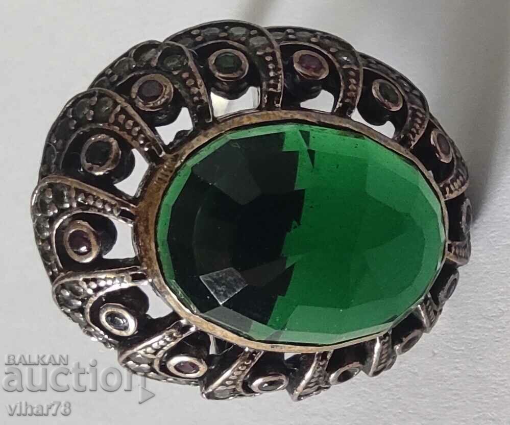 SOLID SILVER RING WITH HUGE CROWN - 5 SOLID SILVER RING WITH HUGE CROWN - 5