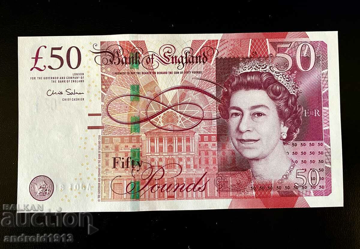 ENGLAND - 50 Pounds 2010 with price 149.98 BGN | € 76.68
