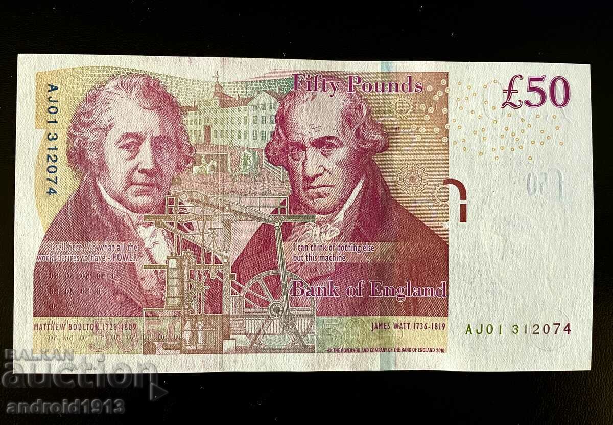 Auction  ENGLAND - 50 Pounds 2010
