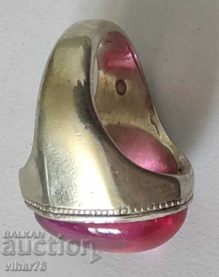 Delivery of MEN'S SOLID OLD SILVER RING WITH RUBY Delivery of MEN'S SOLID OLD SILVER RING WITH RUBY
