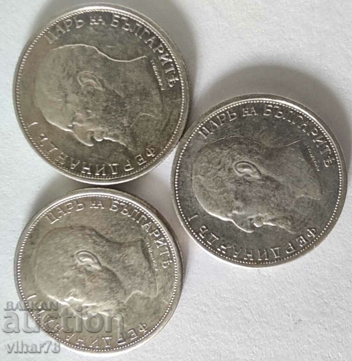 Delivery of Lot of 3 silver coins - 50 cents Delivery of Lot of 3 silver coins - 50 cents