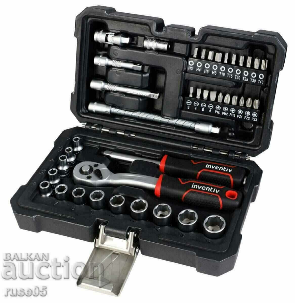 "INVENTIV" 40-piece tool set with price 55.00 BGN | € 28.12 "INVENTIV" 40-piece tool set with price 55.00 BGN | € 28.12