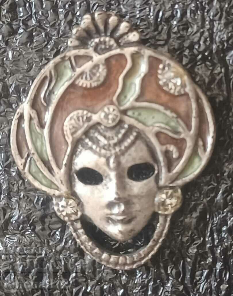 Auction A brooch. Venetian mask Auction A brooch. Venetian mask