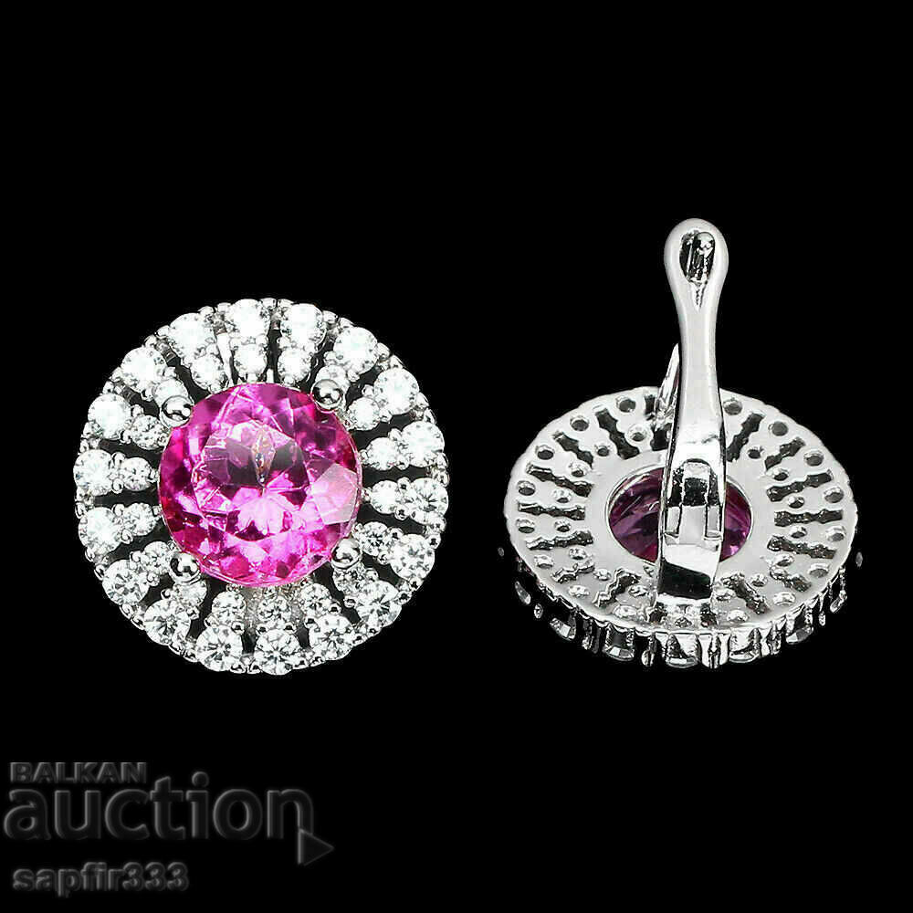 PINK TOPAZS - STYLISH ELEGANT GLITTER EARRINGS with price 143.00 BGN | € 73.11 PINK TOPAZS - STYLISH ELEGANT GLITTER EARRINGS with price 143.00 BGN | € 73.11