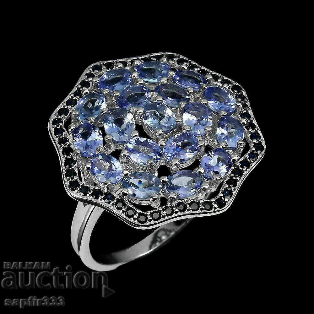 DESIGNER RING TANZANITES AND SAPPHIRES "OCTAGON" with price 539.00 BGN | € 275.59 DESIGNER RING TANZANITES AND SAPPHIRES "OCTAGON" with price 539.00 BGN | € 275.59