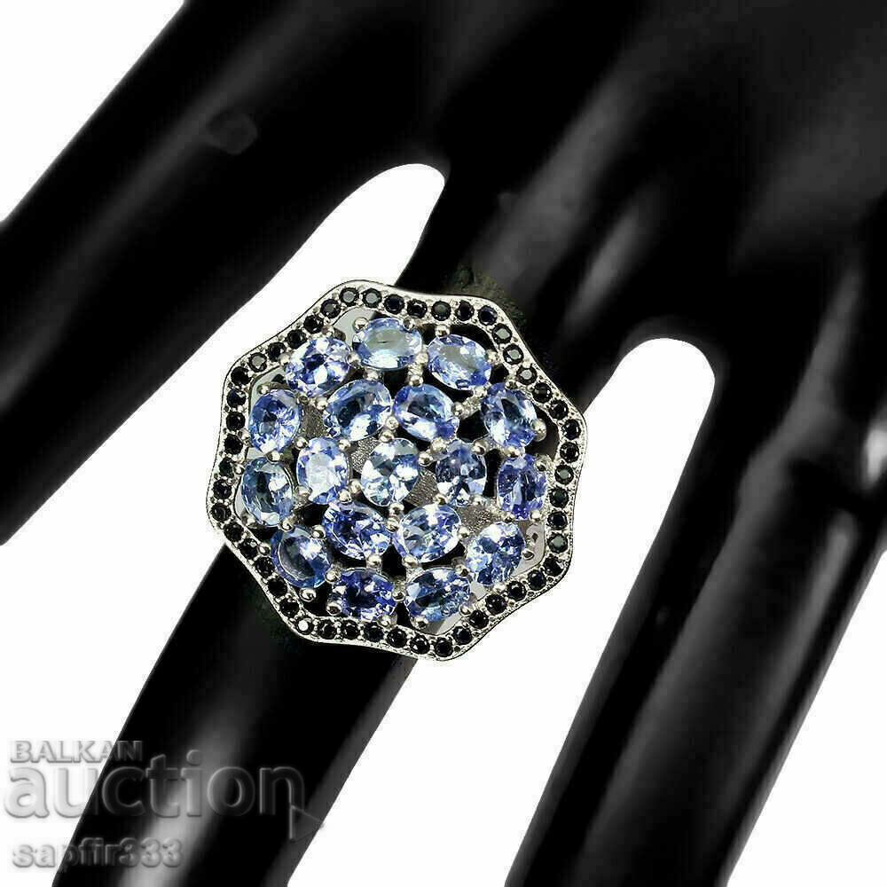 Auction DESIGNER RING TANZANITES AND SAPPHIRES "OCTAGON" Auction DESIGNER RING TANZANITES AND SAPPHIRES "OCTAGON"