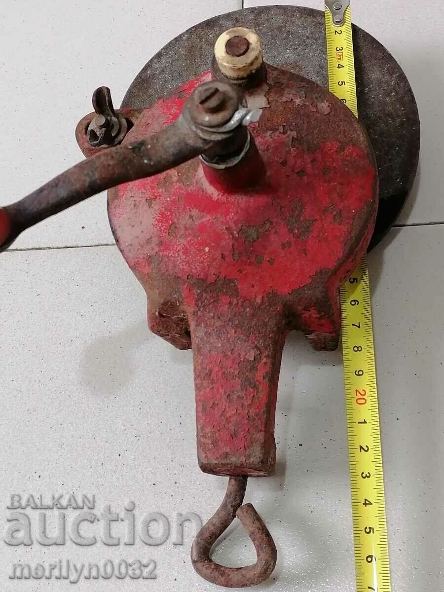 Delivery of An old hand held sandpaper with a clamp grinder mechanism from the 20th century Delivery of An old hand held sandpaper with a clamp grinder mechanism from the 20th century